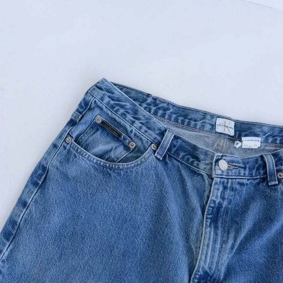 Vintage 90'S Calvin Klein Mid Wash Loose Easy Fit Jeans Size 38 - Picture 10 of 13